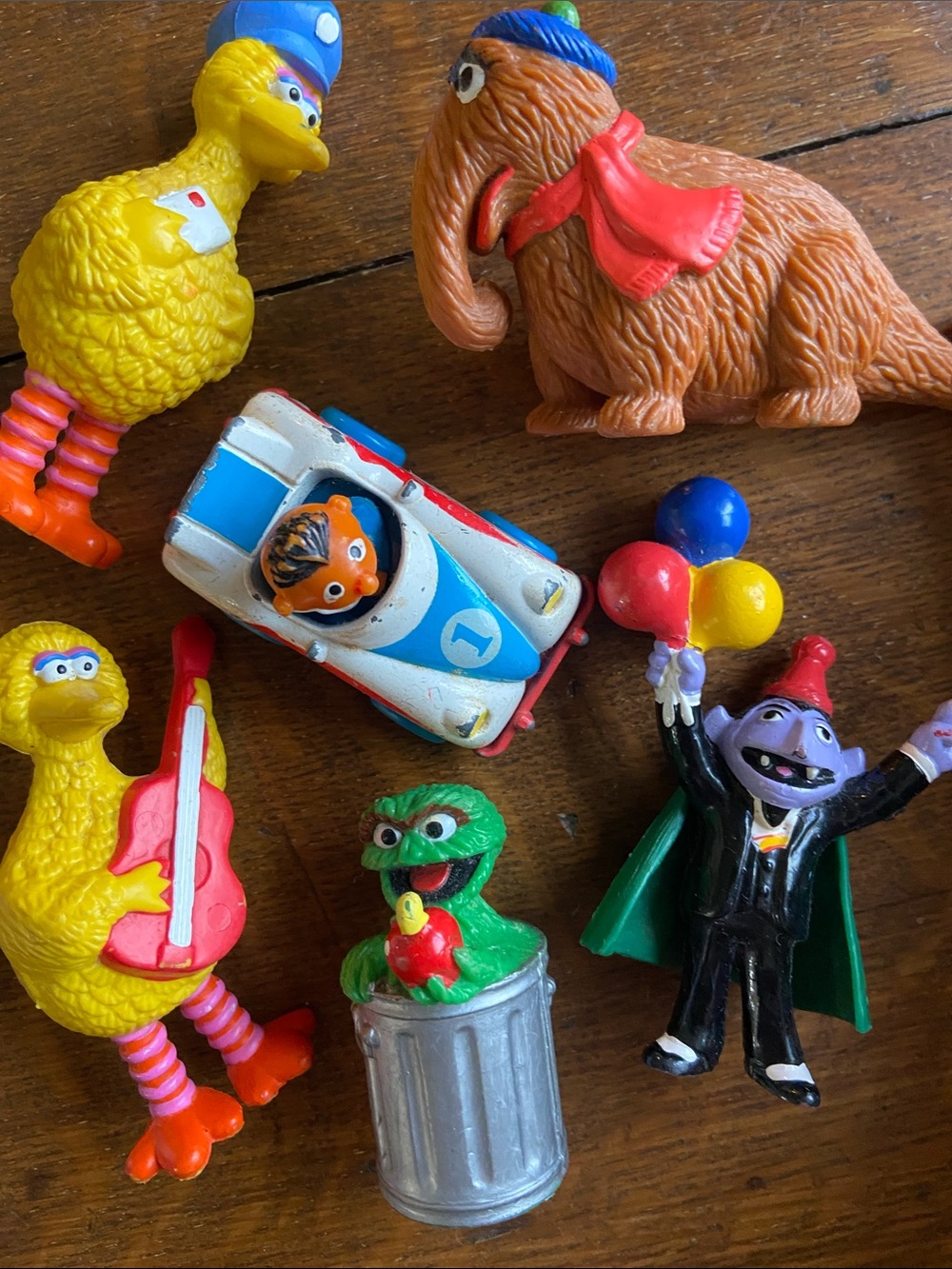Sesame Street 6pc Lot Mini Figurines Cartoon Character Applause 1980s Children’s